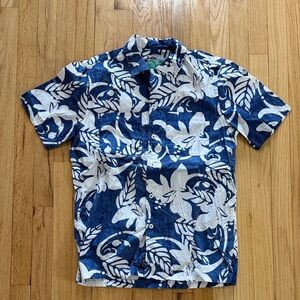 Reyn Spooner x Todd Snyder Blue Hawaiian Short Sleeve Button Down Sz S